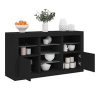 vidaXL Buffet 3209080 avec lumières LED Noir 123x37x67 cm