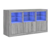 vidaXL Buffet 3209063 avec lumières LED sonoma gris 123x37x67 cm