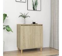 vidaXL Buffet avec pieds en bois Chêne sonoma Bois d'ingénierie Marron