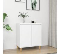 vidaXL Buffet avec pieds en bois massif blanc bois d'ingénierie