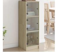 vidaXL Buffet avec Portes en Verre, Armoire Latérale avec Rangement, Meuble de Salon Salle de Séjour Intérieur, Moderne, 836387