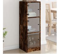 vidaXL Buffet avec Portes en Verre, Armoire Latérale avec Rangement, Meuble de Salon Salle de Séjour Intérieur, Moderne, 836389