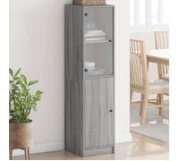 vidaXL Buffet avec porte en verre 35x37x142 cm Sonoma gris