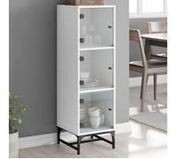vidaXL Buffet avec Portes en Verre Armoire Latérale avec Rangement Meuble de Salon Salle de Séjour Maison Intérieur 836560