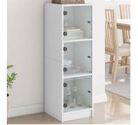 vidaXL Buffet avec Portes en Verre Armoire Latérale avec Rangement Meuble de Salon Salle de Séjour Maison Intérieur 836385