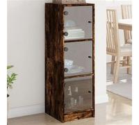 vidaXL Buffet avec Portes en Verre, Armoire Latérale avec Rangement, Meuble de Salon Salle de Séjour Intérieur, Moderne, 836389