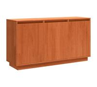 vidaXL Buffet avec stockage avec porte Marron 111 x 34 x 60 cm Bois de pin massif