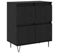 vidaXL Buffet avec stockage avec porte Noir 60 x 35 x 70 cm Bois d'ingénierie