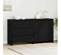 vidaXL Buffet avec tiroir 2 pcs Noir 70 x 41 x 75 cm Bois d'ingénierie 3332523