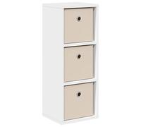 vidaXL Buffet avec tiroir Blanc 25,5 x 22 x 69,5 cm, Buffet de Salon, Design Moderne, Rangement Robuste, Organisation Maison, Solution élégante de mobilier