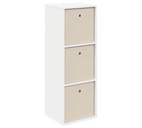 vidaXL Buffet avec tiroir Blanc 35 x 32 x 99,5 cm, Buffet de Salon, Design Moderne, Rangement Robuste, Organisation Maison, Solution élégante de mobilier