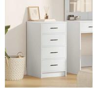vidaXL Buffet avec tiroir Bois d'ingénierie Blanc 40 x 41 x 75 cm Contemporain