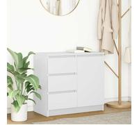 vidaXL Buffet avec tiroir en bois d'ingénierie 71x35x65 cm Blanc