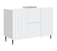 vidaXL Buffet avec tiroir Blanc 89 x 34,5 x 62 cm Bois d'ingénierie, Bahut rectangulaire Moderne, Rangement généreux pour Le Salon, Cabinet élégant, unité Polyvalente