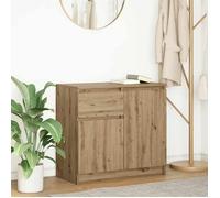 vidaXL Buffet avec tiroir chêne artisanal 71x35x65 cm bois ingénierie
