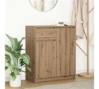 vidaXL Buffet avec tiroir chêne Artisanal 71x35x84 cm Bois ingénierie, Meuble de Rangement, Buffet, Meuble d'entrée, Meuble Buffet