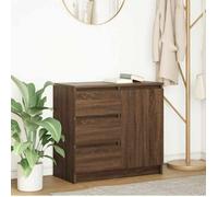 vidaXL Buffet avec tiroir chêne brun 71x35x65 cm bois d'ingénierie, meuble de rangement, buffet, meuble d'entrée, meuble 861577