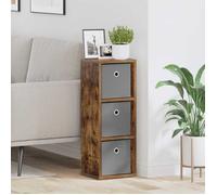 vidaXL Buffet avec tiroir Chêne fumé 25,5 x 22 x 69,5 cm 8000552
