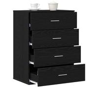 vidaXL Buffet avec tiroir Chêne Noir 60 x 39 x 80 cm Bois d'ingénierie, Buffet de Salle à Manger, Meuble de Rangement Moderne, Classe, Pratique, Solution Durable pour l'intérieur