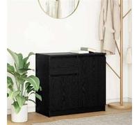 vidaXL Buffet avec tiroir 71x35x65 cm, bois d'ingénierie, chêne noir