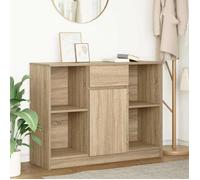 vidaXL Buffet avec tiroir chêne Sonoma 101x35x76 cm Bois d'ingénierie, Meuble de Rangement, Buffet, Meuble d'entrée, Meuble Buffet