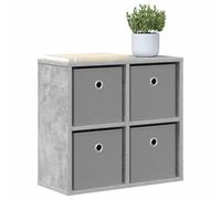 vidaXL Buffet avec tiroir Gris béton 49,5 x 22 x 47 cm, Rangement Moderne pour Salon, armoires Robustes, étagères spacieuses, véritables Meubles de déco