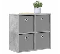 vidaXL Buffet avec tiroir Gris béton 59,5 x 27 x 57 cm, Rangement Moderne pour Salon, armoires Robustes, étagères spacieuses, véritables Meubles de déco