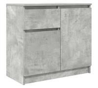 vidaXL Buffet avec tiroir Gris béton 71x35x65 cm Bois d'ingénierie, Meuble de Rangement, Buffet, Meuble d'entrée, Meuble Buffet