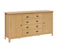 vidaXL Buffet avec tiroir HILL Marron miel 154 x 40 x 80 cm Pin massif