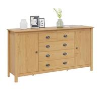 vidaXL Buffet avec tiroir Hill Marron Miel 154 x 40 x 80 cm Pin Massif, Buffet Moderne, Meuble de Rangement rectangulaire, déco de Salon Chic, en pin Durable, Parfaitement Fonctionnel