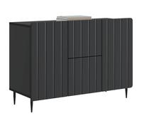 vidaXL Buffet avec tiroir Noir 89 x 34,5 x 62 cm Bois d'ingénierie, Bahut rectangulaire Moderne, Rangement généreux pour Le Salon, Cabinet élégant, unité Polyvalente