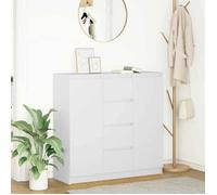 vidaXL Buffet avec tiroirs – Bois d'ingénierie 100,5x35x98,5 cm – Blanc