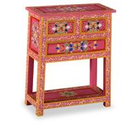 vidaXL Buffet avec tiroirs Bois massif de manguier Peinture rose