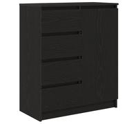 Buffet avec tiroirs chêne noir 71x35x84 cm bois d ingénierie