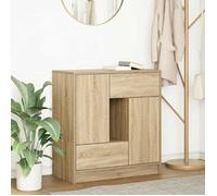 vidaXL Buffet avec tiroirs et Portes chêne Sonoma 70,5x34x74,5 cm, Meuble de Rangement, Armoire de Buffet, Meuble d'entrée, Meuble Buffet