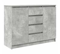 vidaXL Buffet avec tiroirs Gris béton 100,5x35x76 cm Bois d'ingénierie