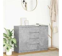 Buffet avec tiroirs gris béton 100,5x35x76 cm bois d'ingénierie, meuble de rangement, buffet, meuble d'entrée, meuble 3328447