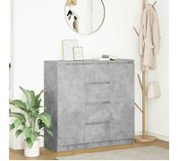 vidaXL Buffet avec tiroirs Gris béton – Bois ingénierie 100,5x35x98,5 cm