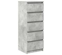 vidaXL Buffet avec tiroirs Gris béton 37,5x35x99 cm Bois d'ingénierie