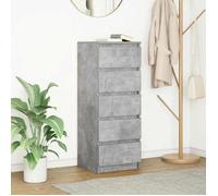 vidaXL Buffet avec tiroirs gris béton 37,5x35x99 cm bois d'ingénierie, meuble de rangement, armoire de buffet, meuble 861763