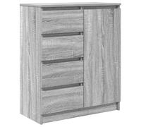 vidaXL Buffet avec tiroirs Sonoma – Bois d'ingénierie – 71x35x84 cm – Gris
