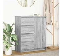 vidaXL Buffet avec tiroirs sonoma gris 71x35x84 cm bois d'ingénierie, meuble de rangement, buffet, meuble d'entrée, meuble 861585 Gris