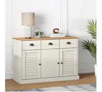 vidaXL Buffet VIGO avec tiroirs 113×40×75 cm blanc bois massif de pin