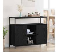vidaXL Buffet Chêne noir 100 x 35 x 80 cm Bois d'ingénierie, Meuble moderne