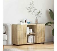 vidaXL Buffet Chêne Sonoma 88,5x30,5x55,5 cm – Bois d'ingénierie, 3 étagères, finition mate