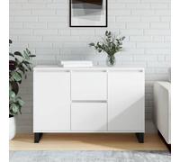 vidaXL Buffet blanc 101,5x35x70 cm bois d'ingénierie