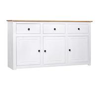 vidaXL Buffet Blanc 135x40x80 cm Pin Solide Gamme Panama