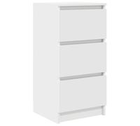 vidaXL Buffet blanc en bois d'ingénierie – 37,5×35×76 cm