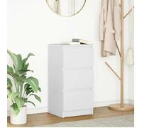 vidaXL Buffet blanc en bois d'ingénierie – 37,5×35×76 cm