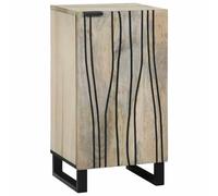 vidaXL Buffet Blanc 40 x 33 x 75 cm Bois de manguier Massif, Buffet Rustique, Meuble de Rangement rectangulaire, Bois de Mangue, Accessoire déco, Salon et Salle à Manger